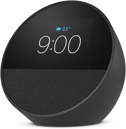 Amazon - Echo Spot Smart Alarm Clock with Vibrant Sound | Charcoal