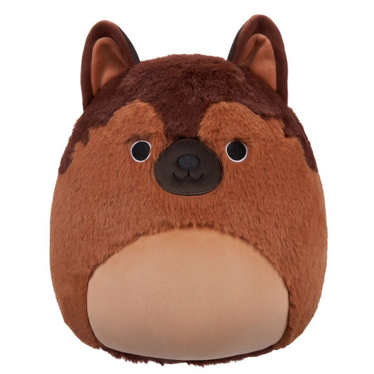 Squishmallows - Medium Plush 12" Fuzzamallows Mario the Brown German Shepard