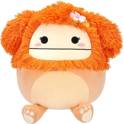 Squishmallows - Medium Plush 12" Shasta the Light Orange Bigfoot with Flower Pin