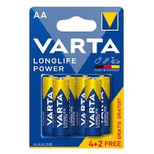 VARTA Long Life Power AA Batteries | 4+2