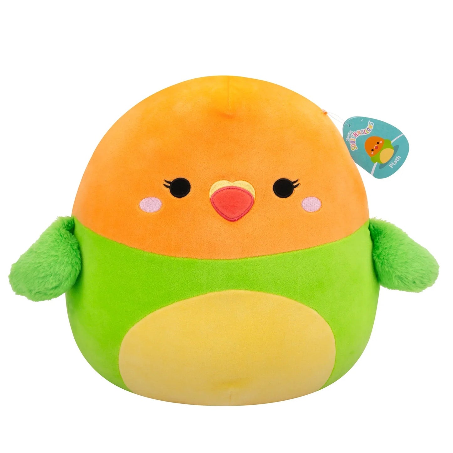 Squishmallows - Large Plush 14" Green and Orange Love Bird