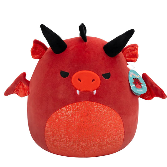 Squishmallows - Large Plush 14" Red Dragon W/Angry Eyes and Sparkle Belly