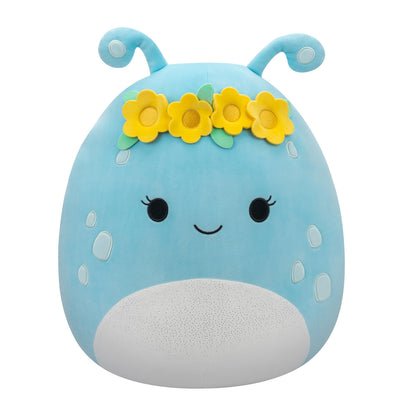 Squishmallows - Large Plush 16" Natnat the Pastel Blue Alien with Flower Crown