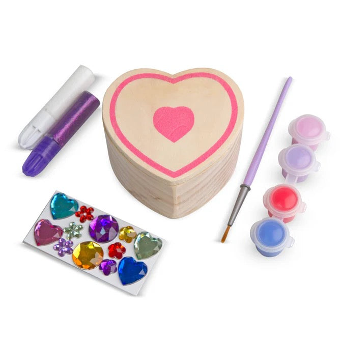 Melissa & Doug Decorate-Your-Own Wooden Heart Box