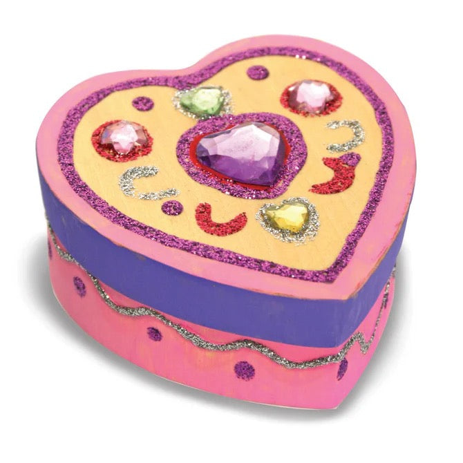 Melissa & Doug Decorate-Your-Own Wooden Heart Box