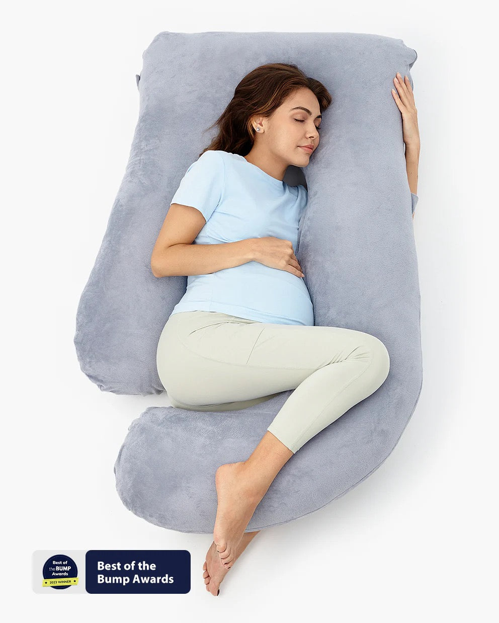 Momcozy - Huggable U Shaped Maternity Body Pillow | Velvet