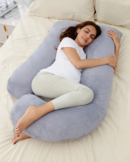 Momcozy - Huggable U Shaped Maternity Body Pillow | Velvet