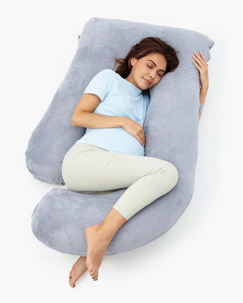 Momcozy - Huggable U Shaped Maternity Body Pillow | Velvet