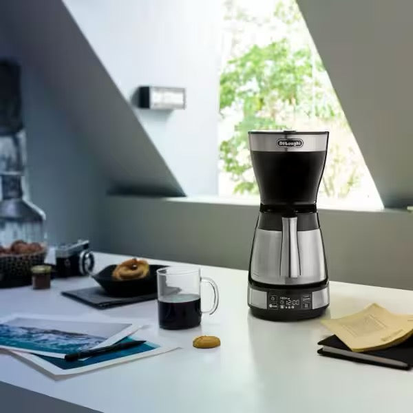 De'Longhi - American Coffee Maker 10 Cups 1.25 L | Black and Silver