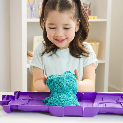 Kinetic Sand Castle Case with 1lb Teal Sand