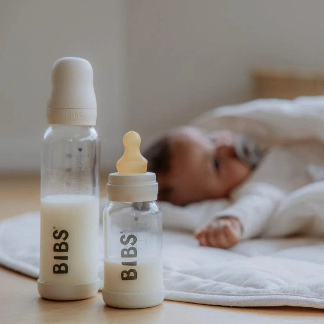 BIBS - Baby Glass Anti-Colic Bottle | 110ml | Sage