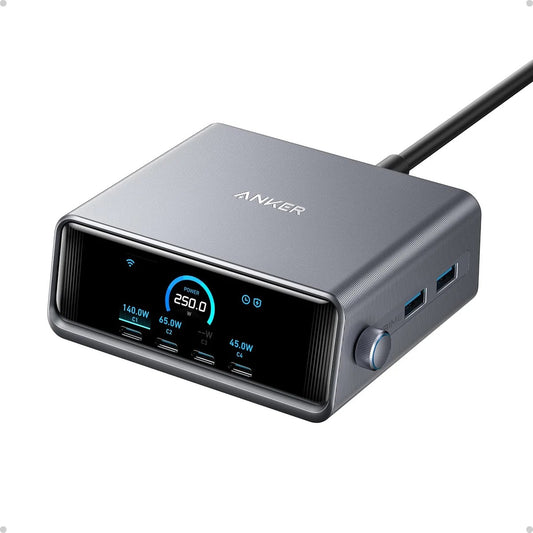 Anker - Prime 250W GaN Desktop Charger | 6 Ports Silver