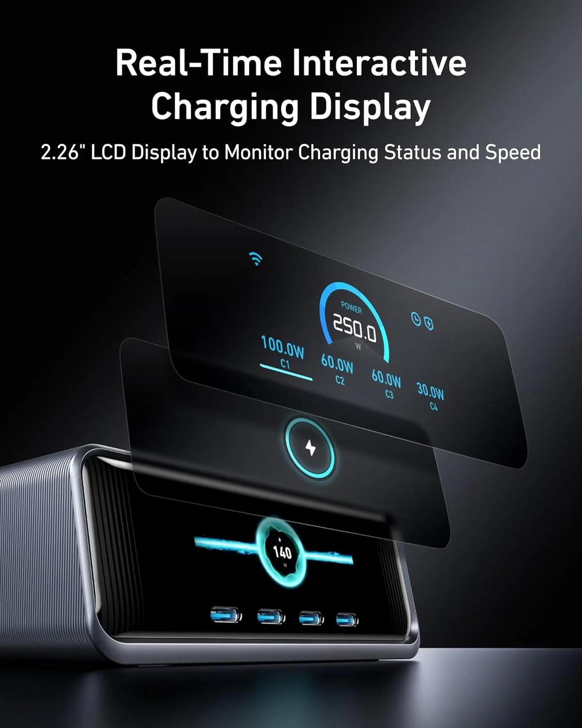 Anker - Prime 250W GaN Desktop Charger | 6 Ports Silver