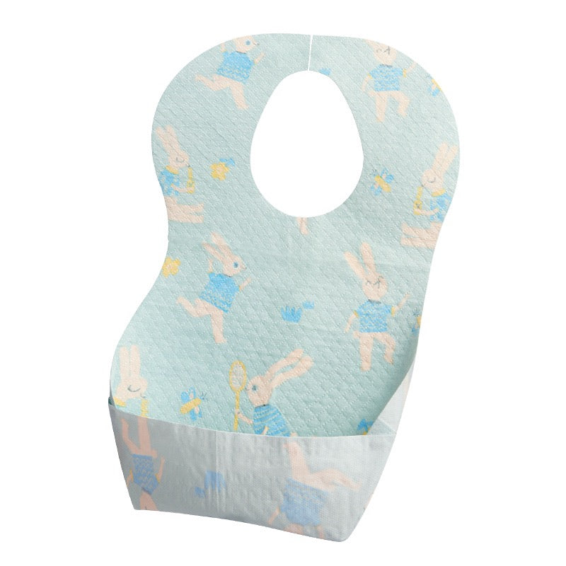 Mideer - Disposable Baby Bib | Blue Bunny 20pcs