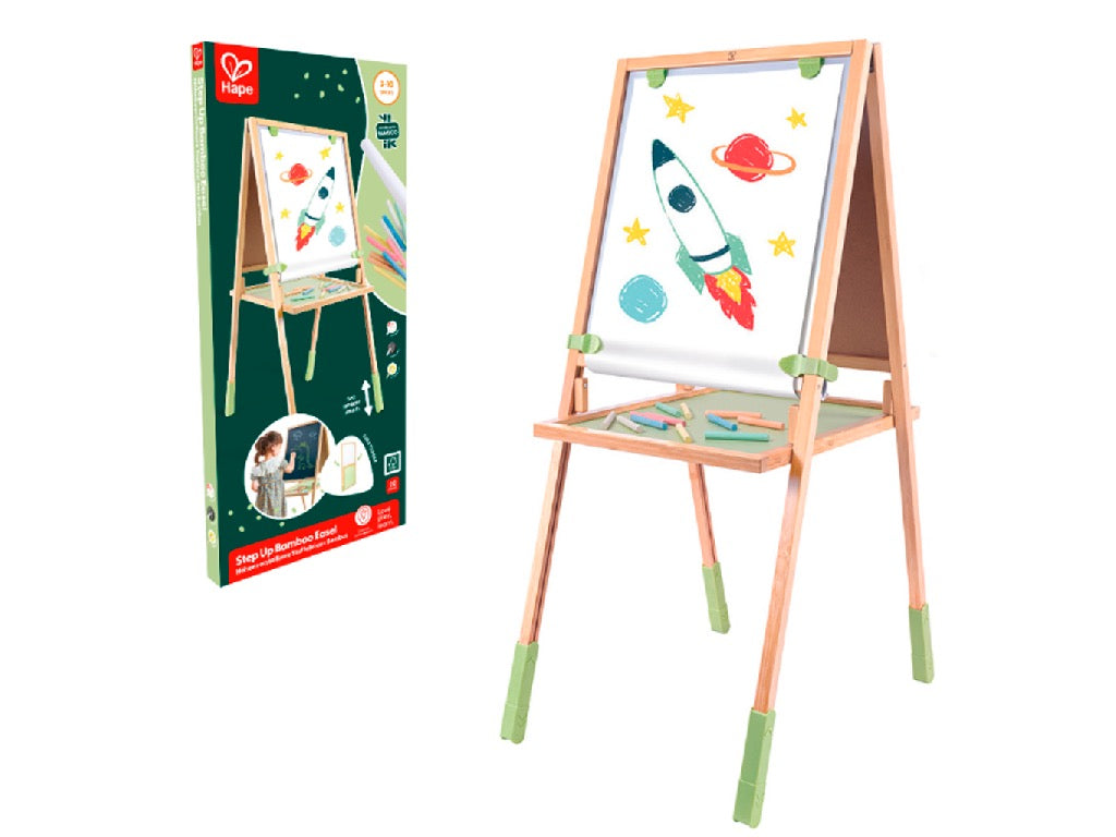 Hape - Step Up Bamboo Easel 20-Piece Set