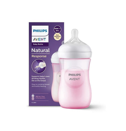 Philips Avent - Natural Baby Bottle 260ml | 1m+ | Pink