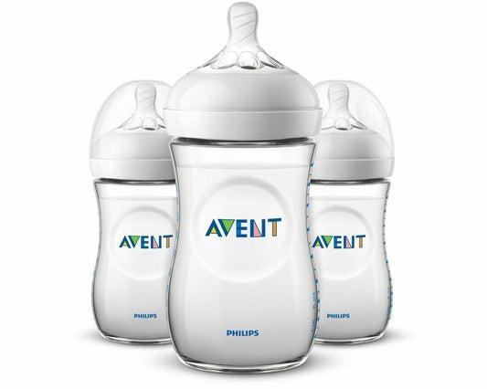 Philips Avent - Natural Baby Bottle White 260ml Pack of 3 | 1m+