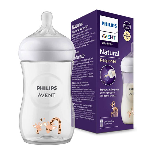 Philips Avent - Natural Baby Bottle 260ml | 1m+ | Giraffe