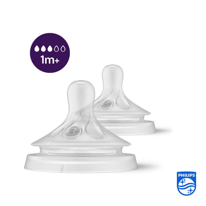 Philips Avent - Natural Response Nipple | 1m+ | Flow 3 | 2 Pack