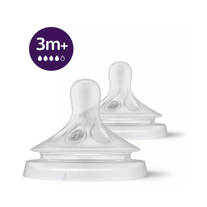 Philips Avent - Natural Response Nipple | 3m+ | Flow 4 | 2 Pack