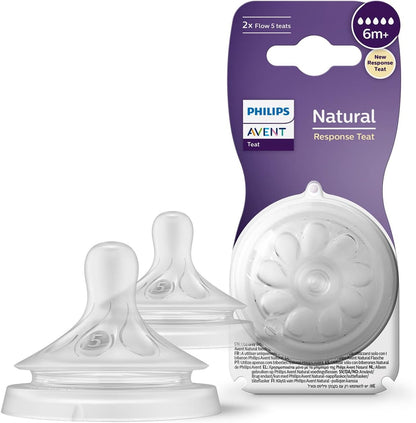 Philips Avent - Natural Response Nipple | 6m+ | Flow 5 | 2 Pack