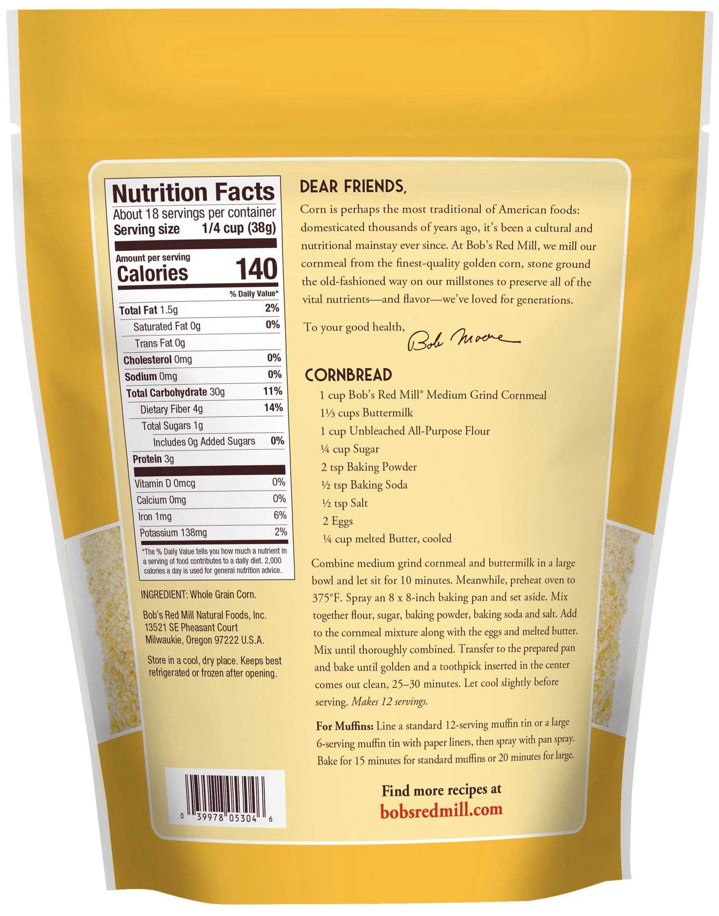 Cornmeal Medium Grind 680g