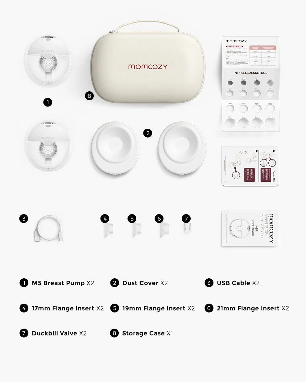 Momcozy - M5 Wearable Breast Pump | All in 1 | Single