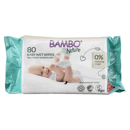 Bambo Nature Wet Wipes x80