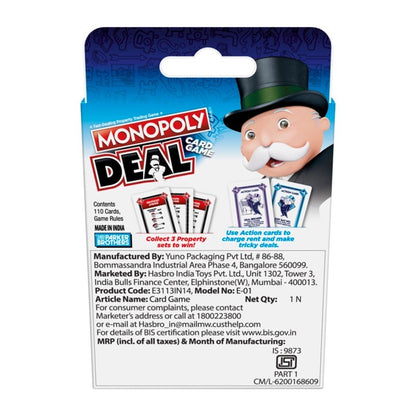 Monopoly Deal Card Game 8Y+