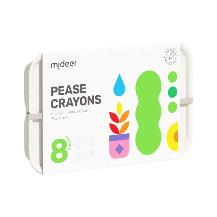 Mideer - Peas Easy Grip Beeswax Crayon | 8 Colors