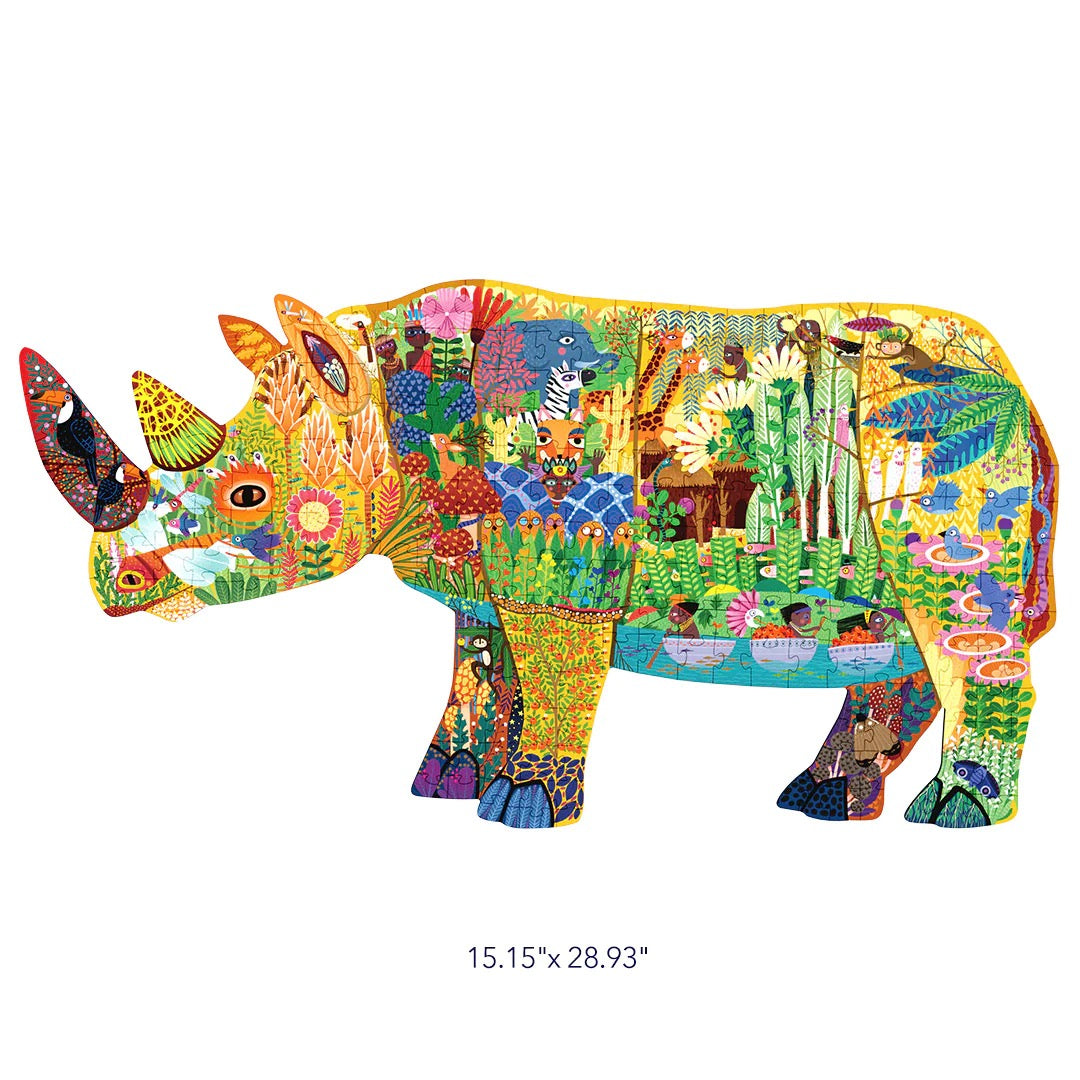 Mideer - Large Animal Shaped Puzzle Dream Rhinoceros