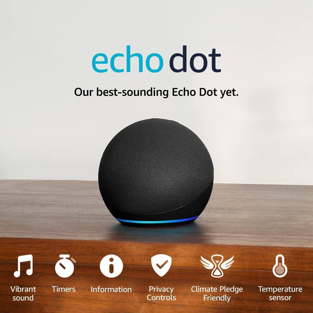 Amazon - Echo Dot 5th Gen Smart Speaker | Chalk