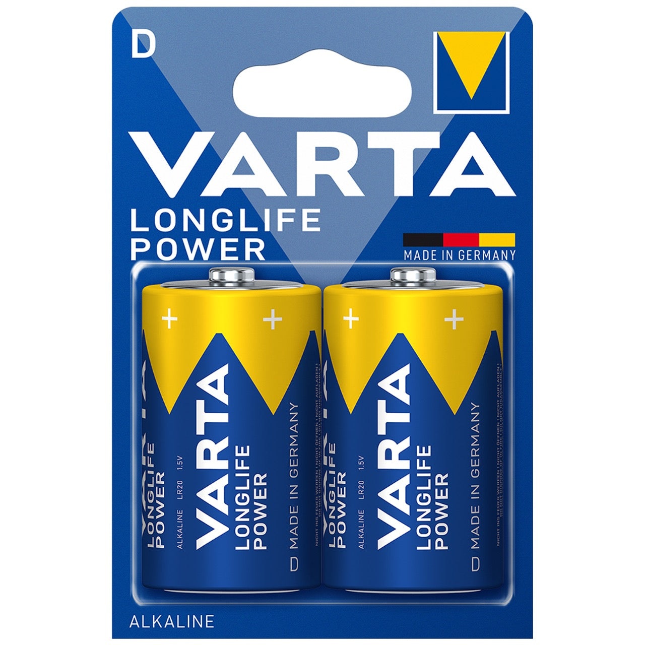 VARTA Long Life Power D | 2 Pack Battery