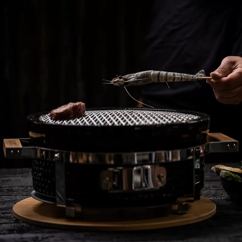 Hibachi - Outdoor Ceramic Japanese Grill Round | BambiniJO