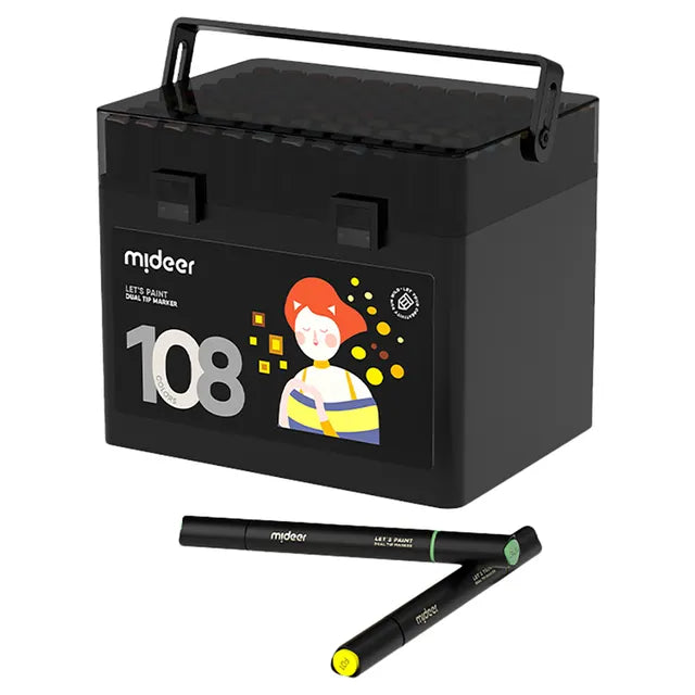 Mideer - Oily Double-ended Marker | 108pcs