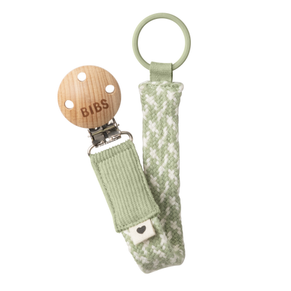 BIBS - Pacifier Clip Organic Cotton | Sage - Ivory