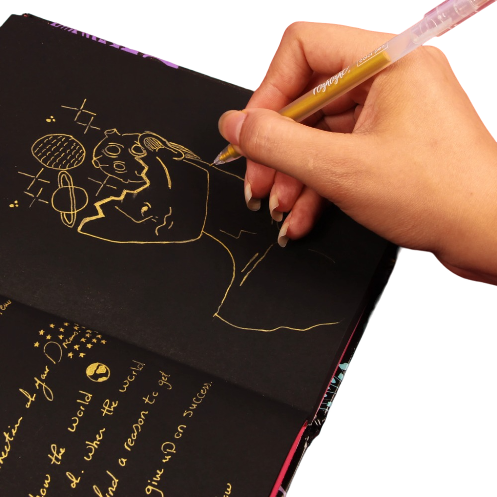 Mofkera | مفكرة | Sketchbook Black Paper Premium | Gold Edition