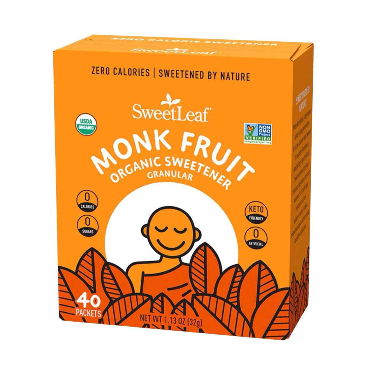 Organic Monk Fruit Sweetener 40 Packets 32g