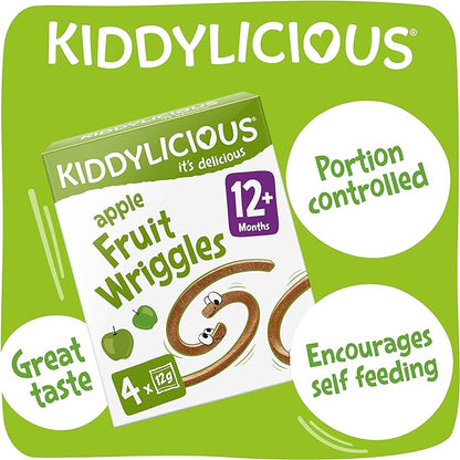 Kiddylicious - Apple Fruit Wriggles | 4 Pack