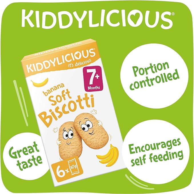 Kiddylicious - Banana Soft Biscotti | 6 Pack