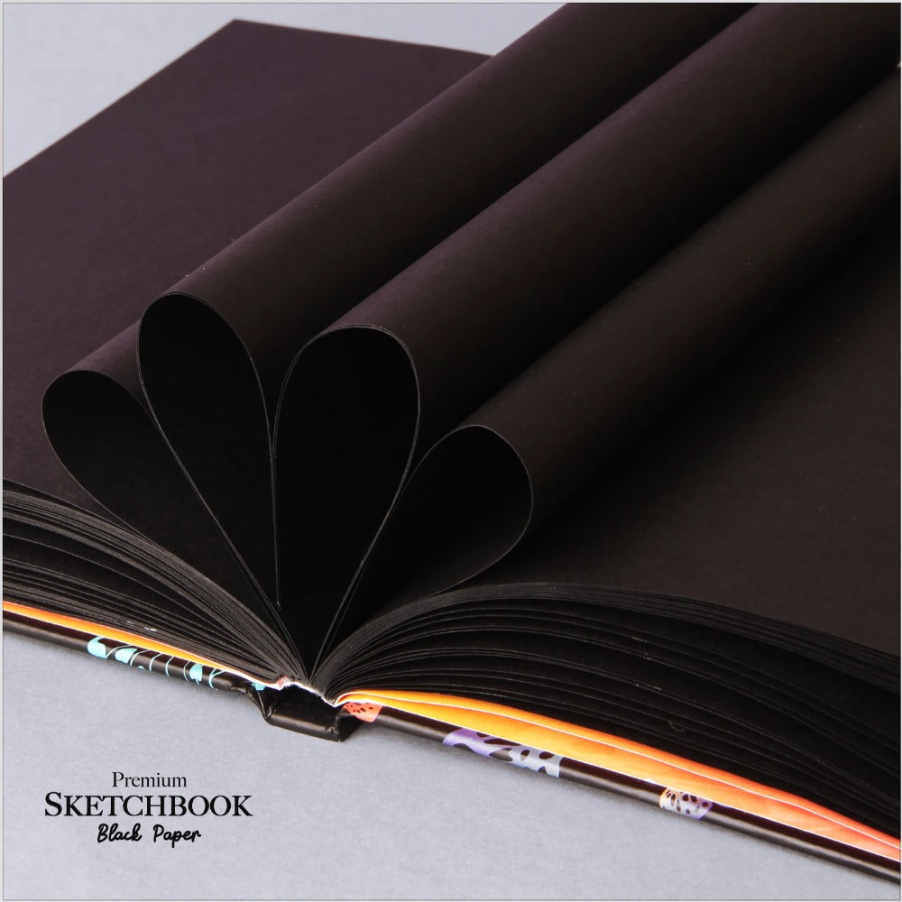 Mofkera | مفكرة | Sketchbook Black Paper Premium | Gold Edition