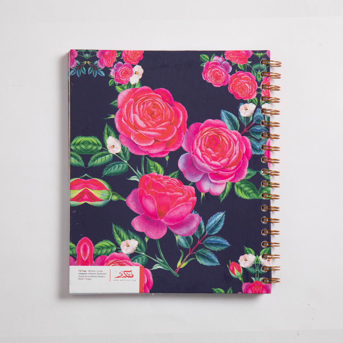 Mofkera | مفكرة | Floral (Ful Ou Yasmin) Wire Notebook- Small