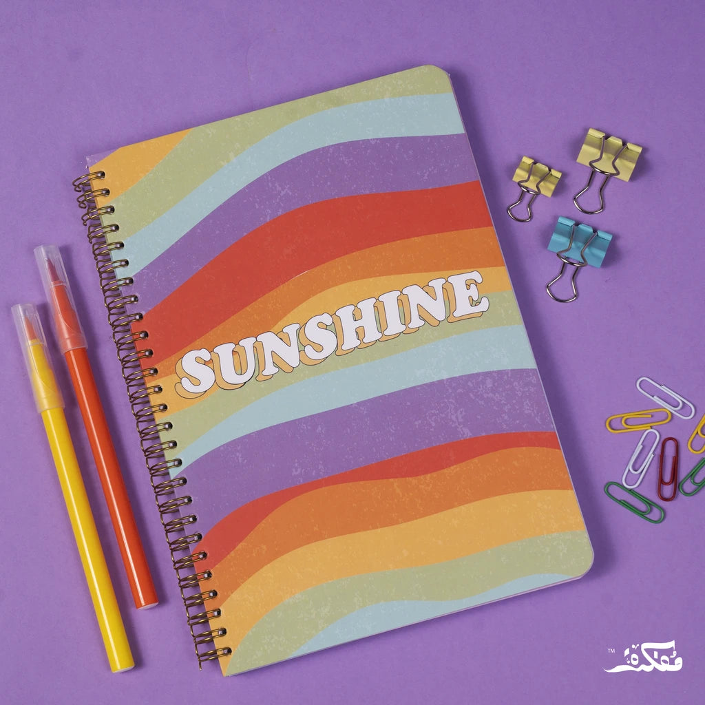 Mofkera | مفكرة | Sunshine Wire Notebook A4 Jumbo Size 5 Subjects