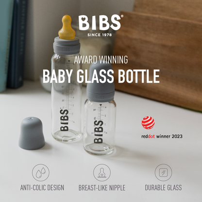 BIBS - Baby Glass Anti-Colic Bottle | 110ml | Sage