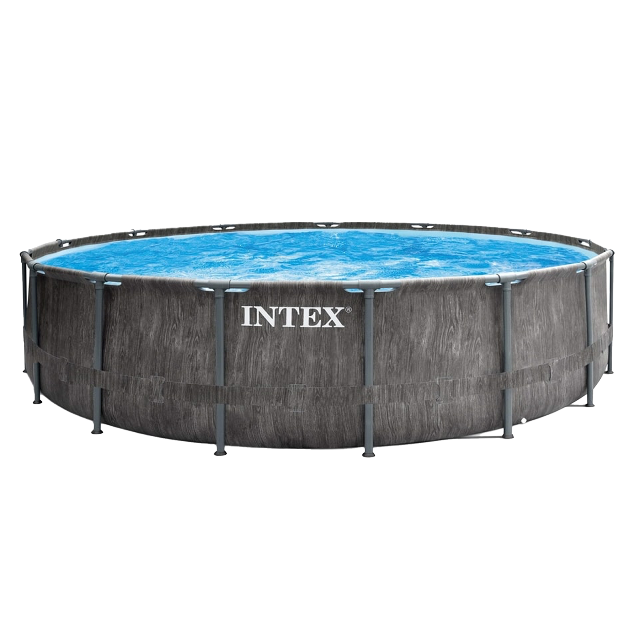 Intex -  Greywood Prism Frame Metal Round  Pool | 457cm | + Filter + Cover + Ladder Assembly Included