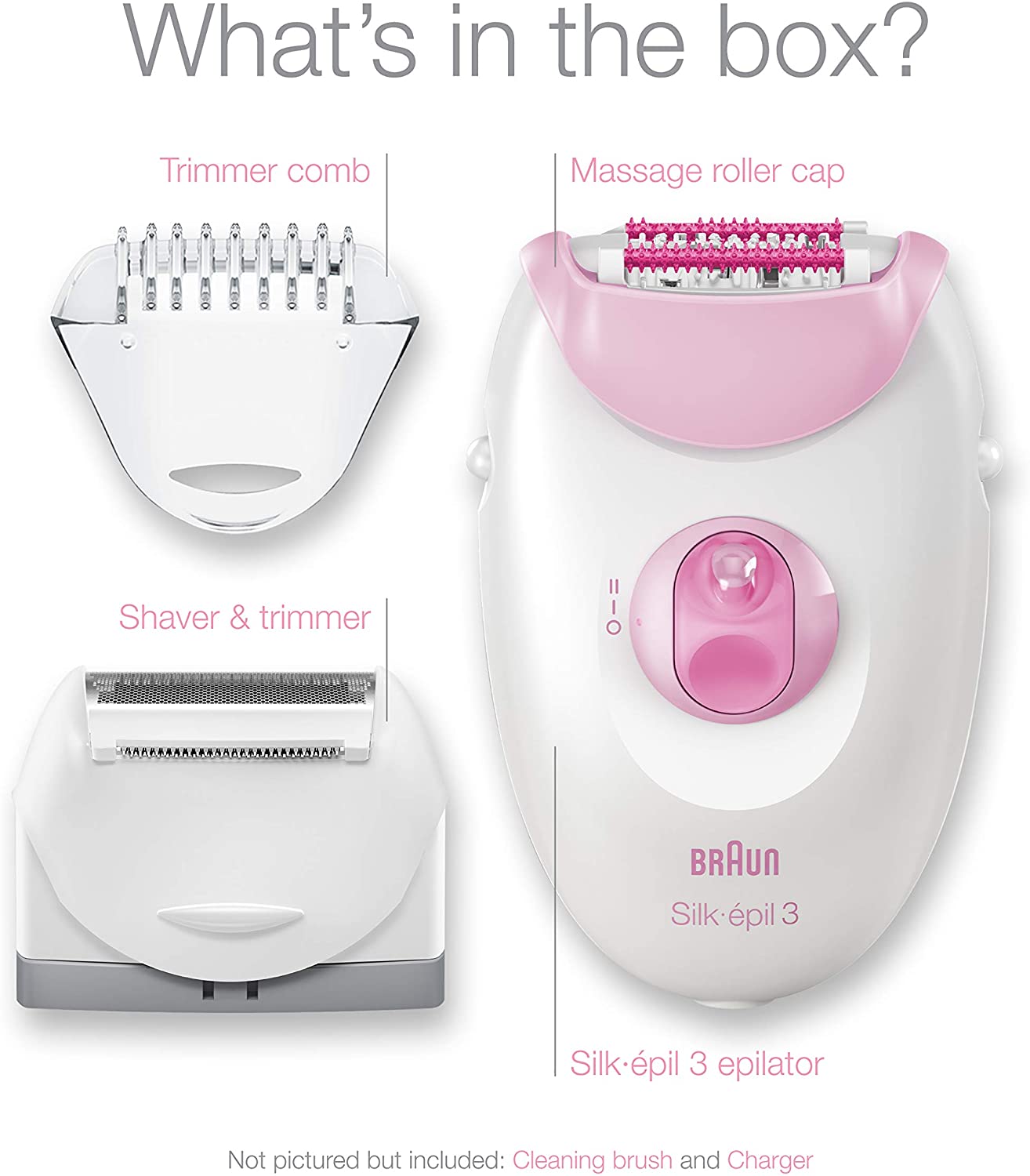 Braun - Silk Epil Legs Epilator 3270 | Pink