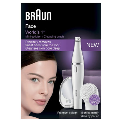 Braun - Face Spa Mini Epilator and Cleansing Brush | Wet & Dry