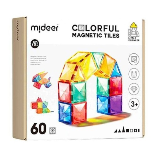 Mideer - Colorful Magnetic Tiles | 60pcs