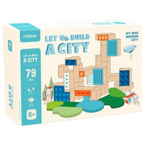 Mideer - My City Wooden Blocks | 79pcs