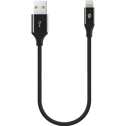 ttec - AlumiCable Ligthning USB Charge / Data Mini Cable | 30cm | Black